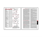 Two-page OSHA spread on hazardous materials and process safety management featuring a table of chemical exposure limits, block flow diagrams and process flow diagrams, and detailed compliance guidelines for managing hazardous chemical processes.