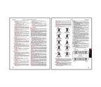 Two-page OSHA spread on materials handling and slings featuring safety requirements for hoisting operations, rigging practices, and detailed illustrations of hand signals, sling types, and metal mesh sling components and specifications.