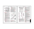Two-page OSHA spread on walking-working surfaces featuring requirements for guardrail systems, handrails, and stair rail measurements, along with diagrams and guidelines for ladder clearances, cage systems, and employee training requirements for safe use of equipment.