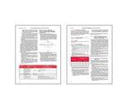 Two pages from a technical manual or report with text and tables on a white background.