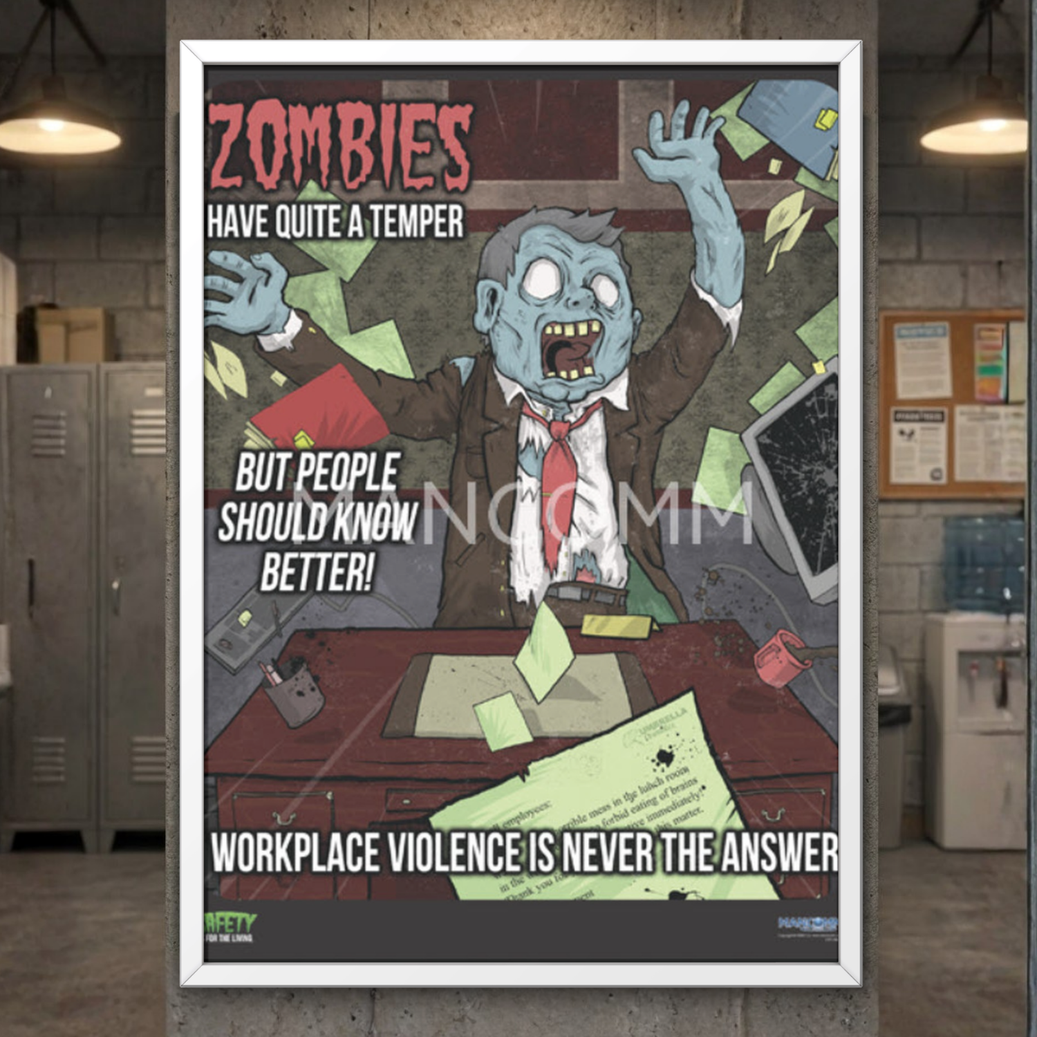 Zombie Safety Posters | Workplace Safety Awareness Posters – Mancomm