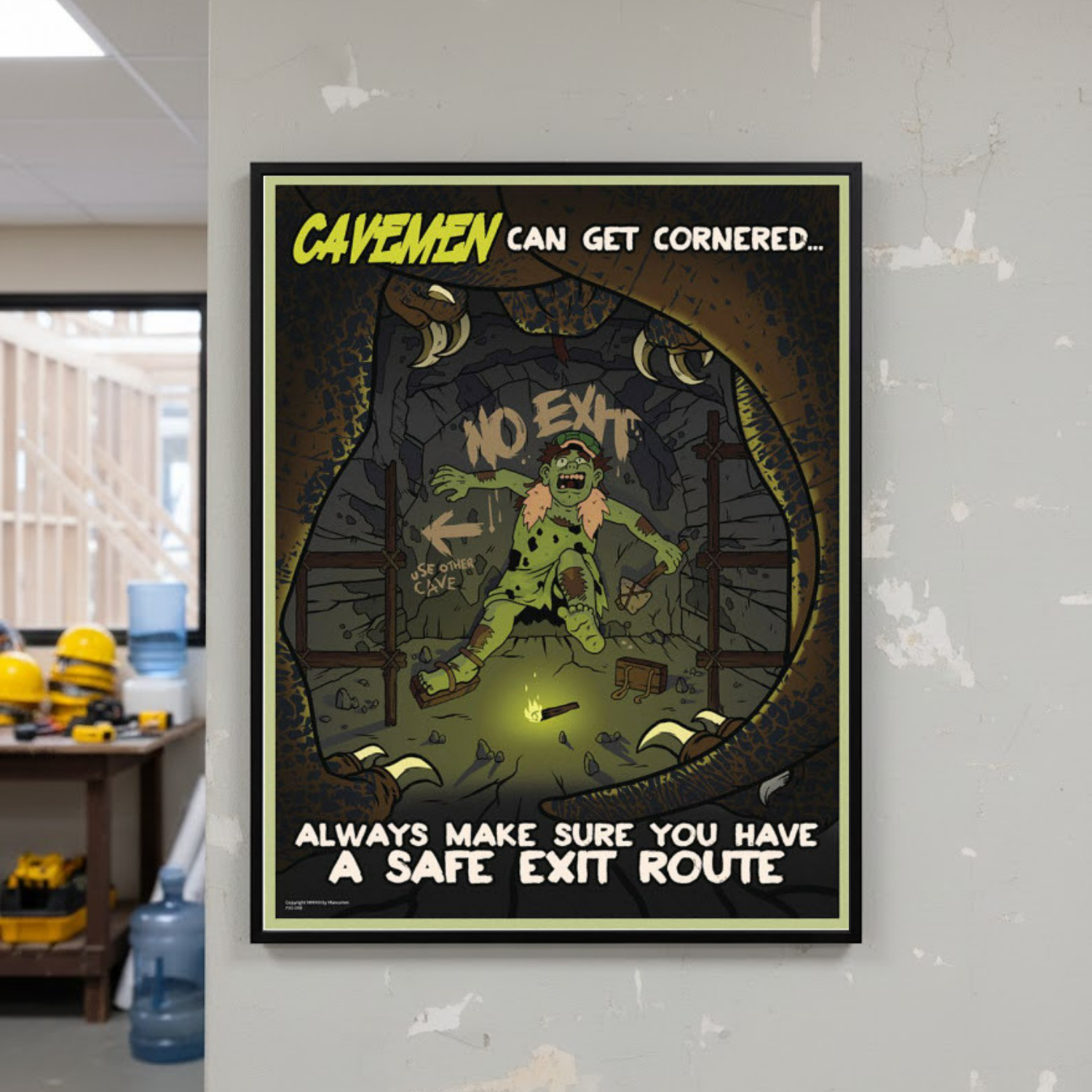Caveman Safety Poster Series | Workplace Safety Awareness Posters