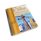 A spiral-bound booklet with a cover featuring cranes and derricks with a cityscape in the background.