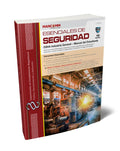 Cover of the ' Essentials of Safety: General Industry' manual with a red and white design, featuring text and an industrial facility in the background.