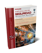 Cover of the ' Essentials of Safety: OSHA General Industry - Manual del Estudiante' showing an industrial facility and the Mancomm logo.