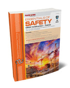 Cover of Mancomm's EOS: OSHA Construction - Trainee, featuring a construction site with sunset in the background.