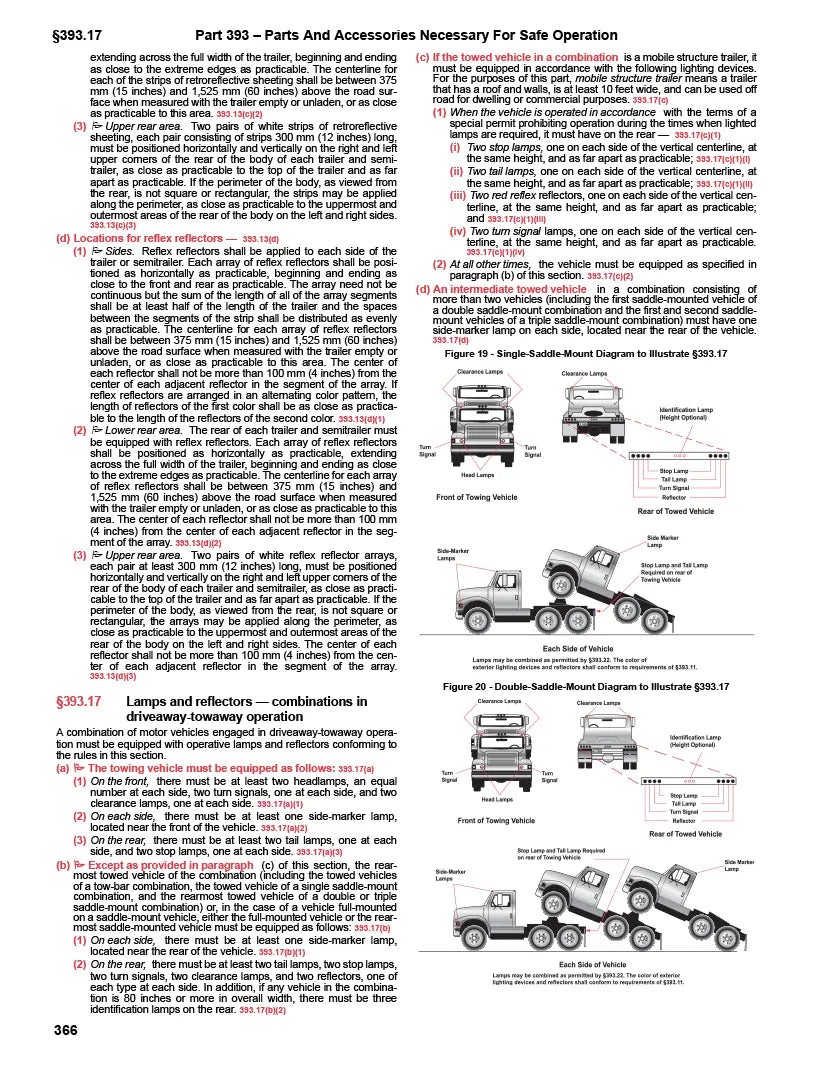 Technical document with text and diagrams related to vehicle safety regulations.