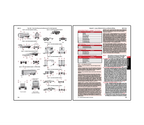 Two-page spread from FMCSR Part 393 showing vehicle lamp and reflector requirements with multiple labeled diagrams of different vehicle types including tank trucks, converter dollies, semi-trailers, pole trailers, container chassis, and truck tractors illustrating proper placement of lighting and reflective devices, alongside tables listing required lighting equipment and additional requirements, and accompanying regulatory text and guidance detailing retroreflective sheeting and reflector requirements.