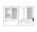 Two-page FMCSR Part 395 spread covering hours-of-service requirements, including instructions for recording duty status and sample logbook graph grids showing off-duty, sleeper berth, driving, and on-duty time.