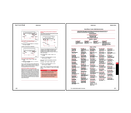 Two-page addendum covering bridge formula weight applications with axle spacing diagrams and calculation examples, alongside a directory of FMCSA headquarters, service centers, and field office contact information across the United States.