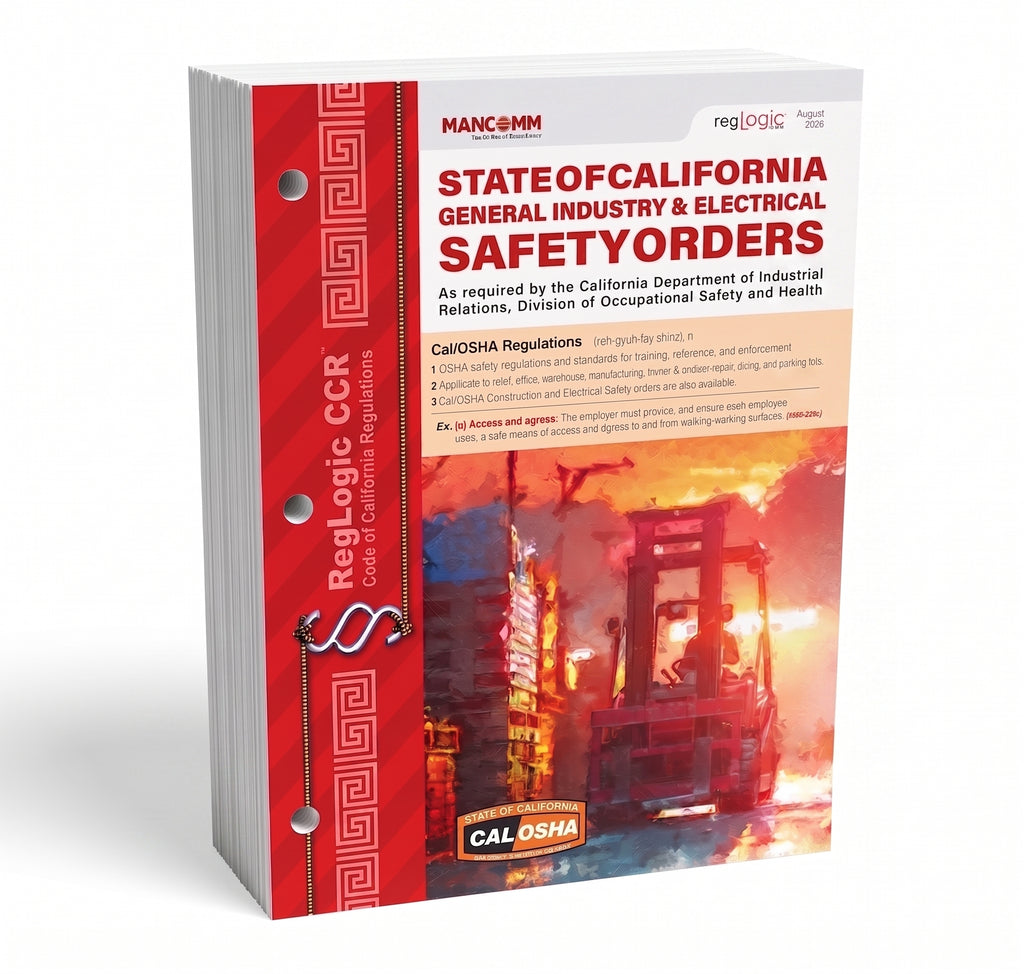 Cal/OSHA General Industry & Electrical Safety Orders, August 2026
