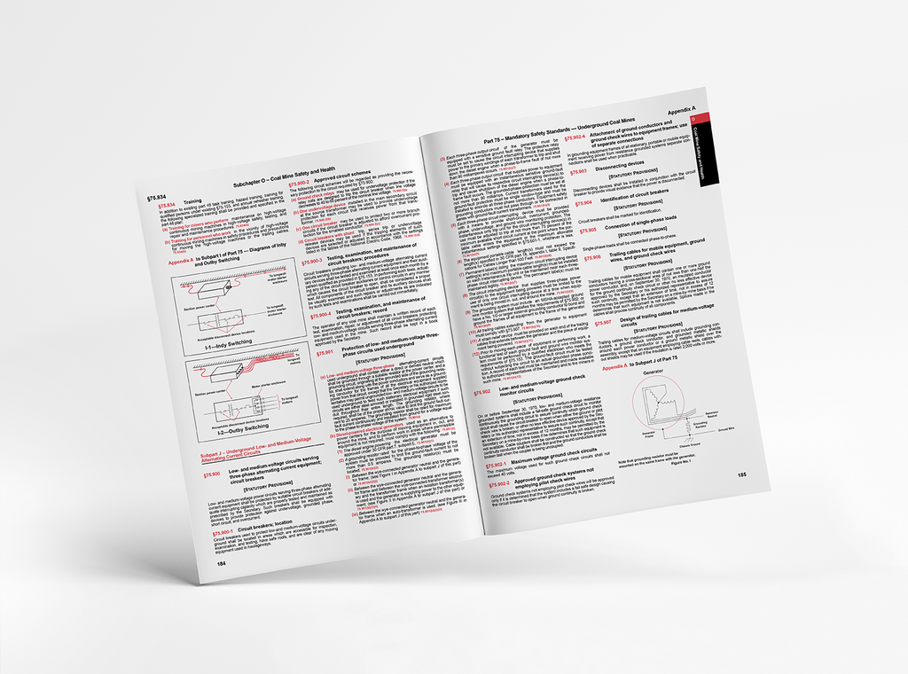 Technical document on coal mine safety and health with illustrations of equipment.