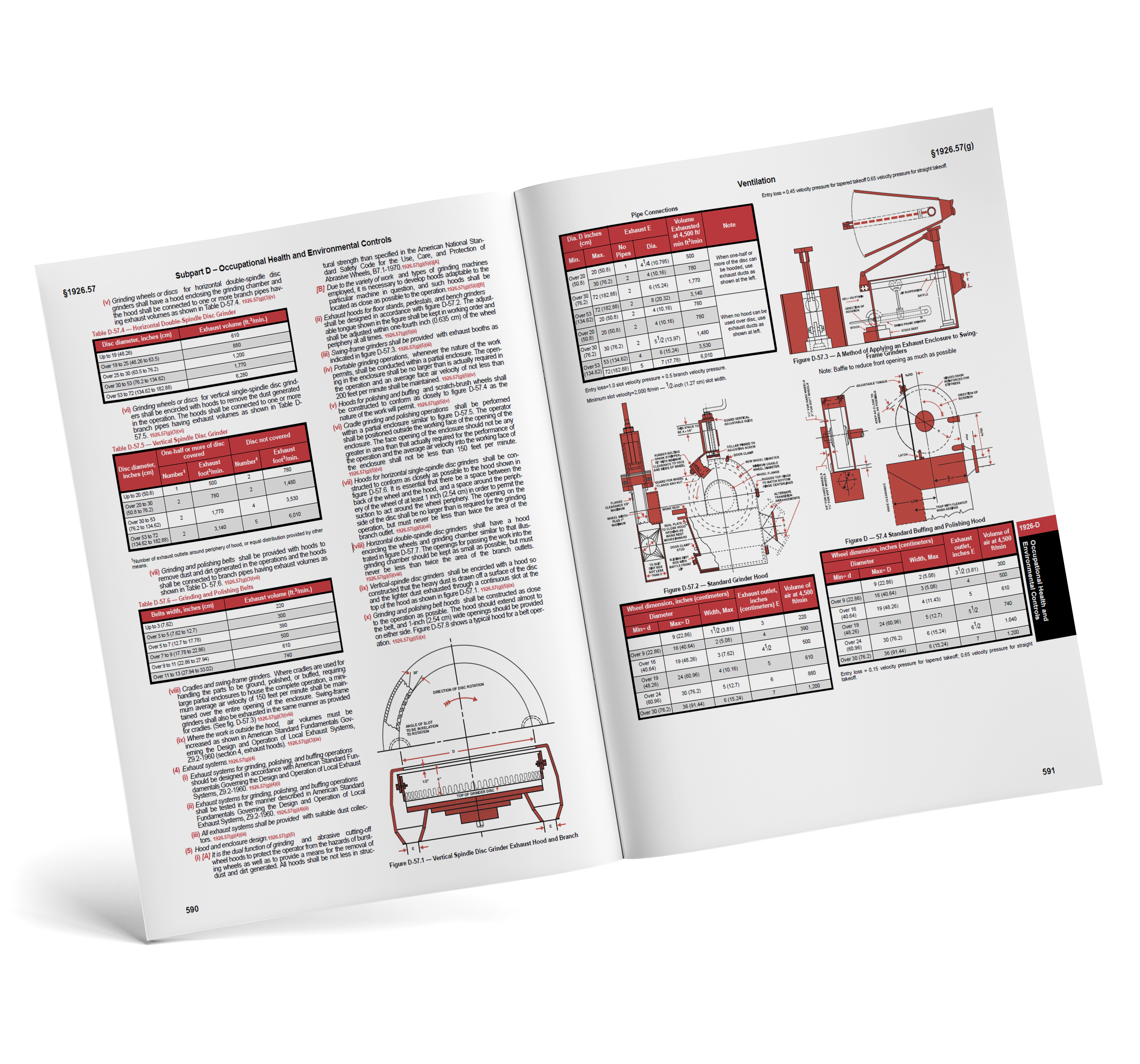 OSHA Oil and Gas book spread open with diagrams of oil and gas equipment