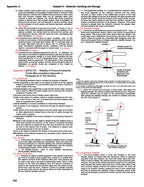 Technical document with text and diagrams on materials handling and storage