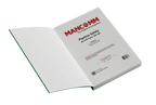 Open book with 'MANCOMM' branding on a white background
