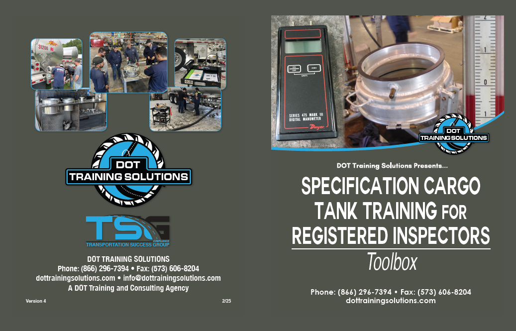 DOT Specification Cargo Tank Training for Registered Inspectors - Toolbox - Freeman