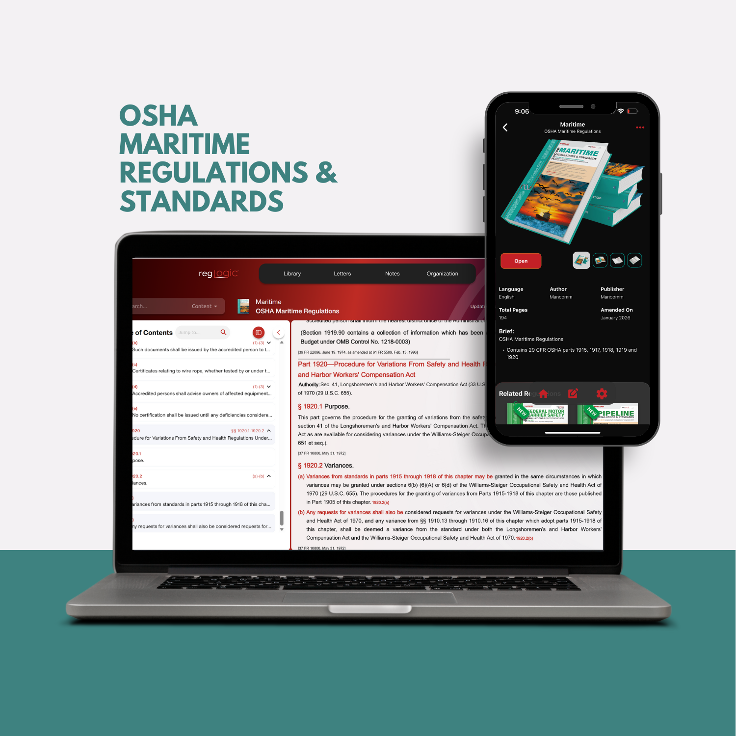 GR Book - OSHA Maritime Regulations & Standards (29 CFR Parts 1915–1920) - RegLogic