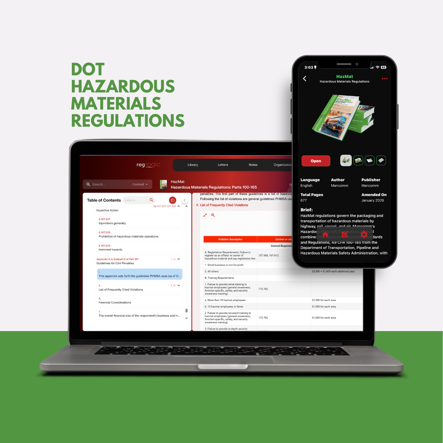GR Book - Hazardous Materials Regulations (HMR) (49 CFR) - RegLogic
