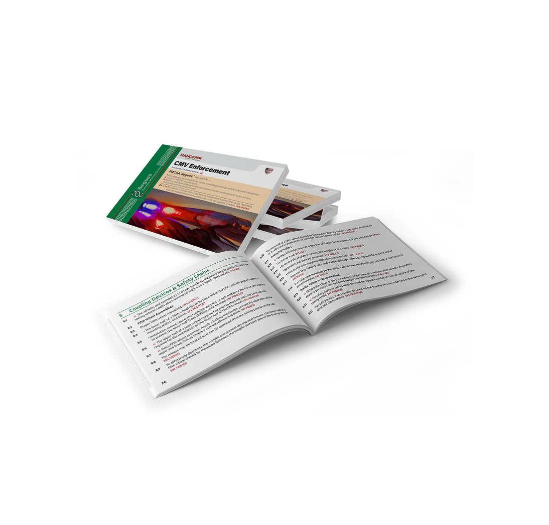 FMCSA CMV Driver & Enforcement Quick Reference Guide, 4" × 5.25"