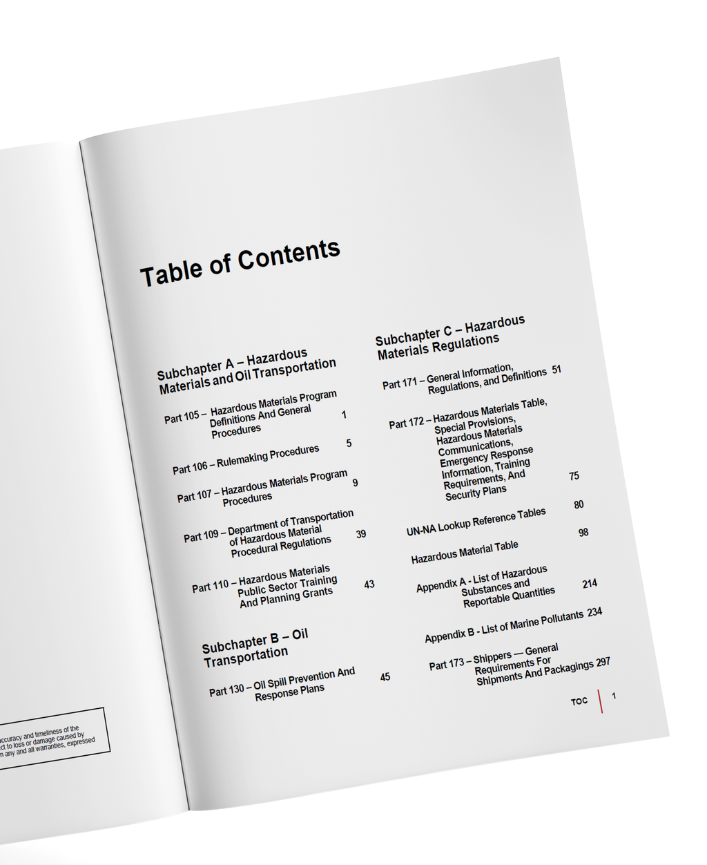 Hazardous Materials Regulations: Parts 100-185 (d2 10/23)