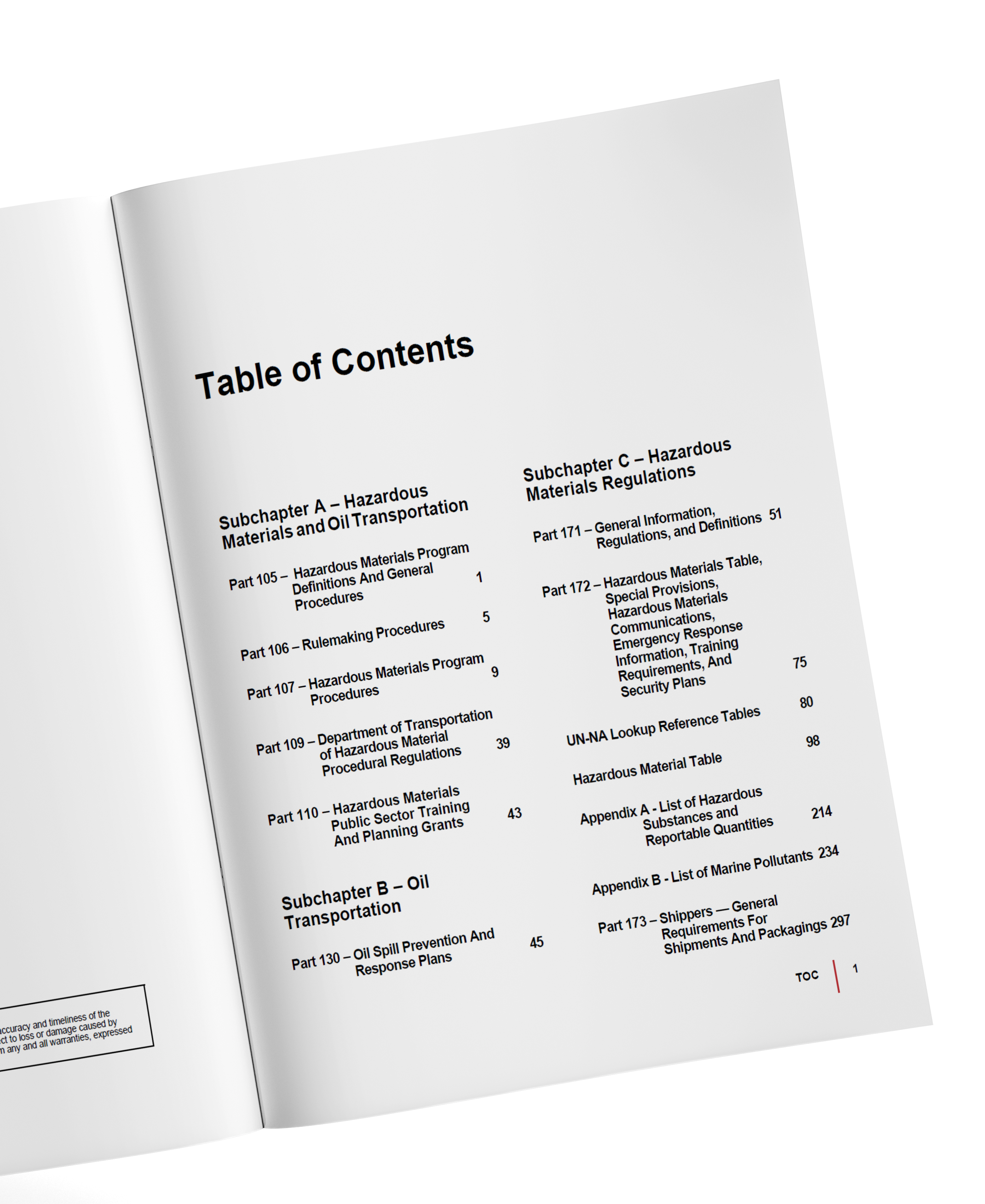 Hazardous Materials Regulations: Parts 100-185 (d2 10/23)