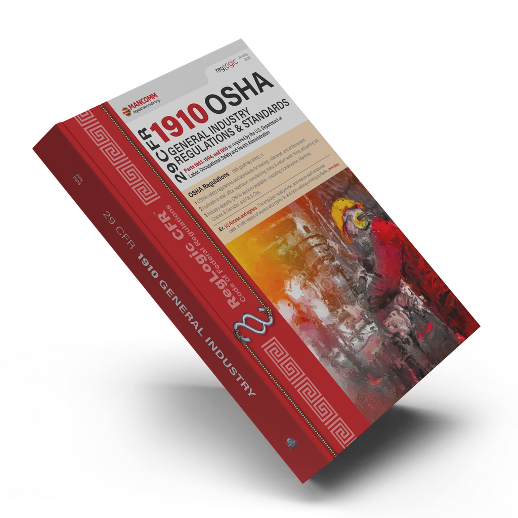 OSHA FR 1910 book on a white background