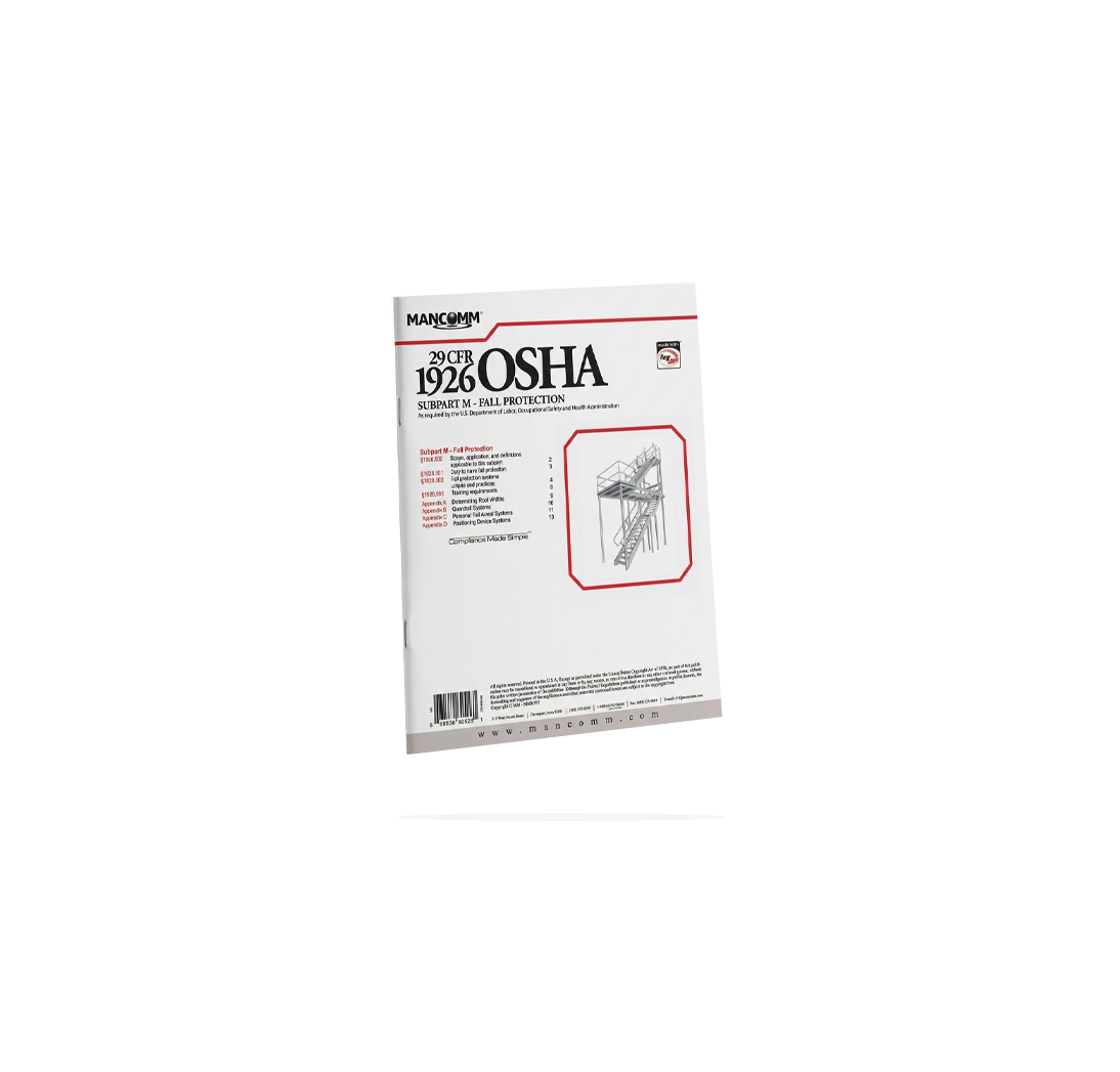 OSHA Construction 29 CFR 1926 Subpart M - Fall Protection (pkg. of 10)