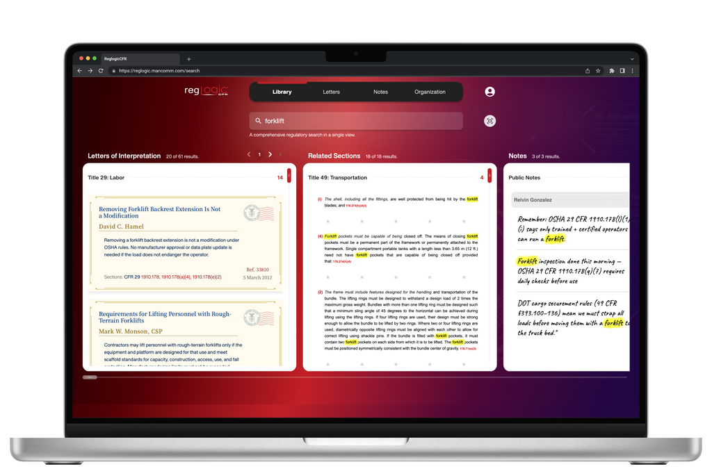 RegLogic™ Professional – Online & Mobile Regulatory Compliance Platform
